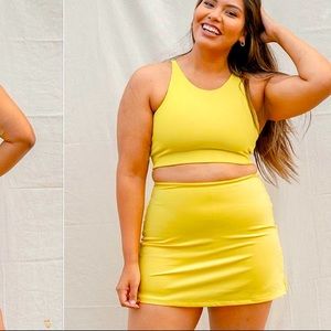 Girlfriend Collective NWOT Lemon Skort